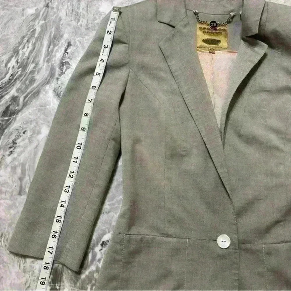 Ted Baker London Working Title Tailored Jacket Blazer Light Gray size 0 Wool - Picture 11 of 16